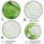 Spirale verte et blanche - Art abstrait rond en métal-109588243
