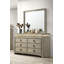 Commode miroir rustique beige