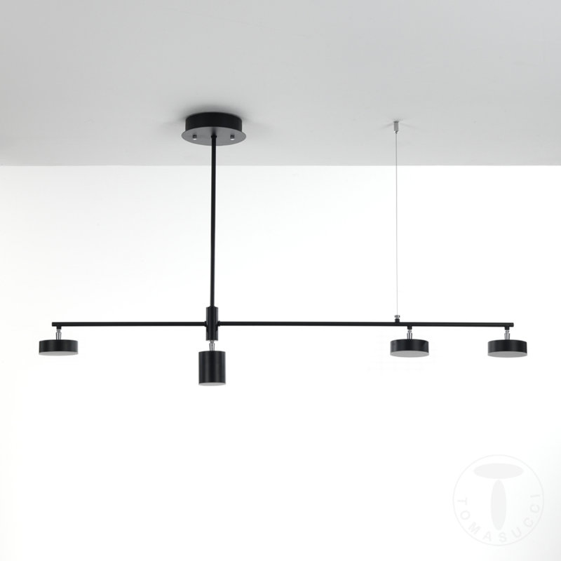 4 - Light Black LED Kitchen Island Pendant