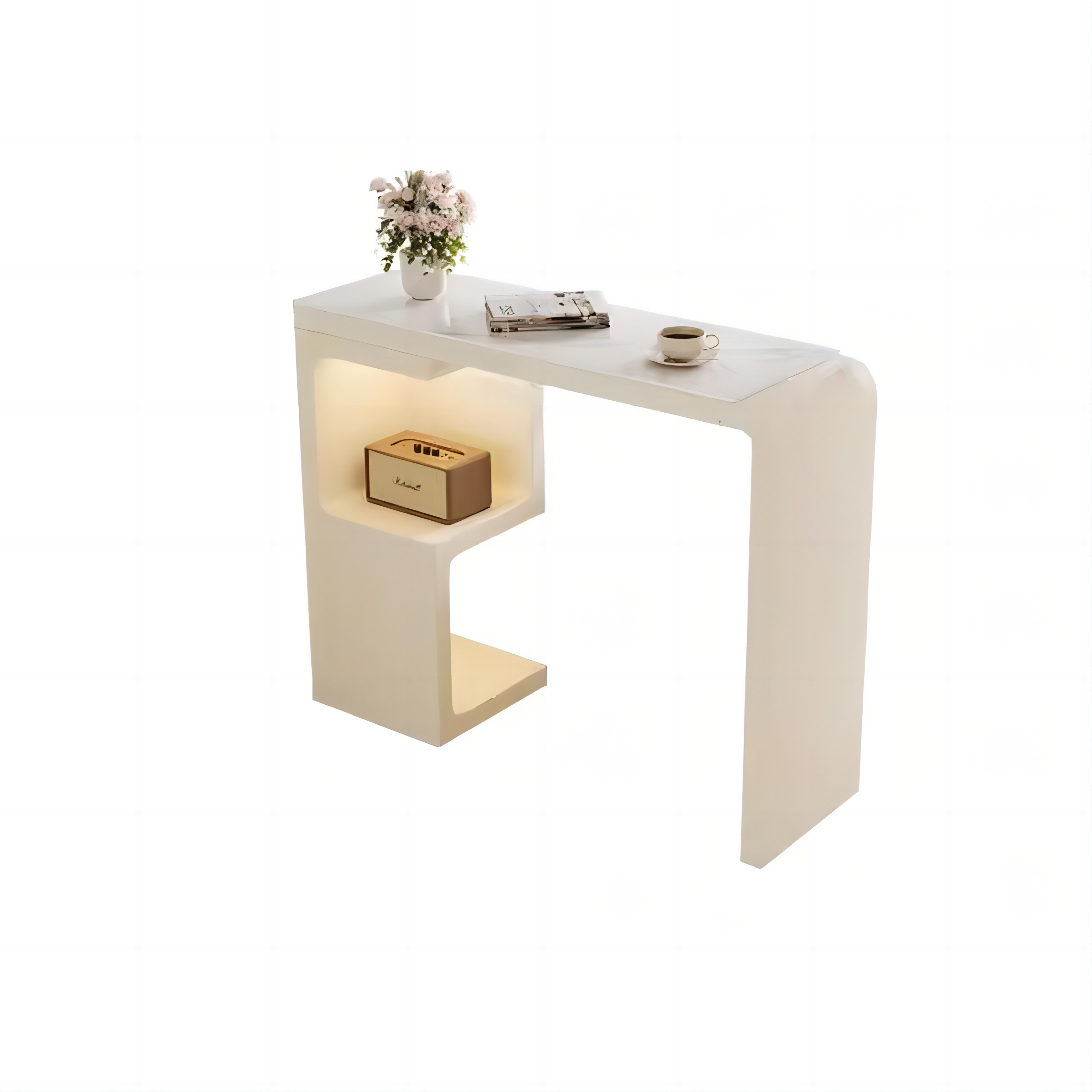 Ivy Bronx Modern Minimalist White Bar Table - Wayfair Canada