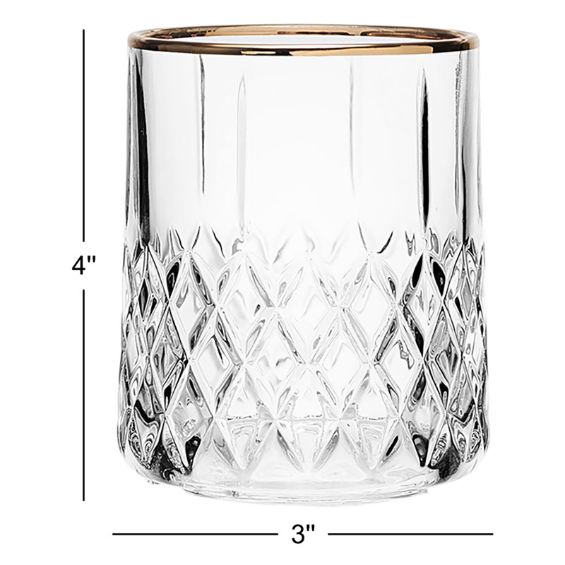 Mikasa Carrick Gold 10 oz. Double verres à whisky