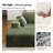 95" Sectional Couches for Living Room Cloud Couch Sofa with L-Shape Upholstered Boneless Couchs Modern Modular Sectional Couch with Chaise (Green, 95" W+2-Seater+Left chaise+Ottoman)-126673080