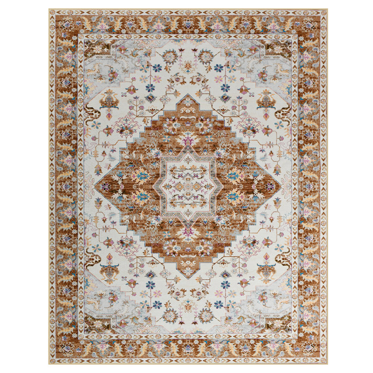 Shaemus Washable Floral Indoor Rug