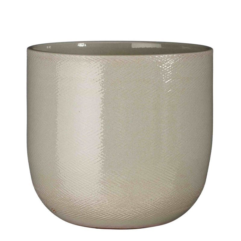 Allaura Ceramic Pot Planter, Grey, 27cm H x 30cm W x 30cm D