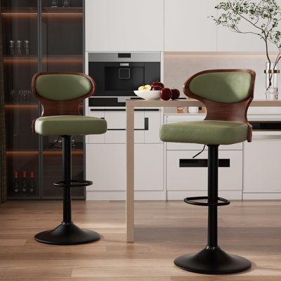 Height Adjustable Swivel Bar Stool