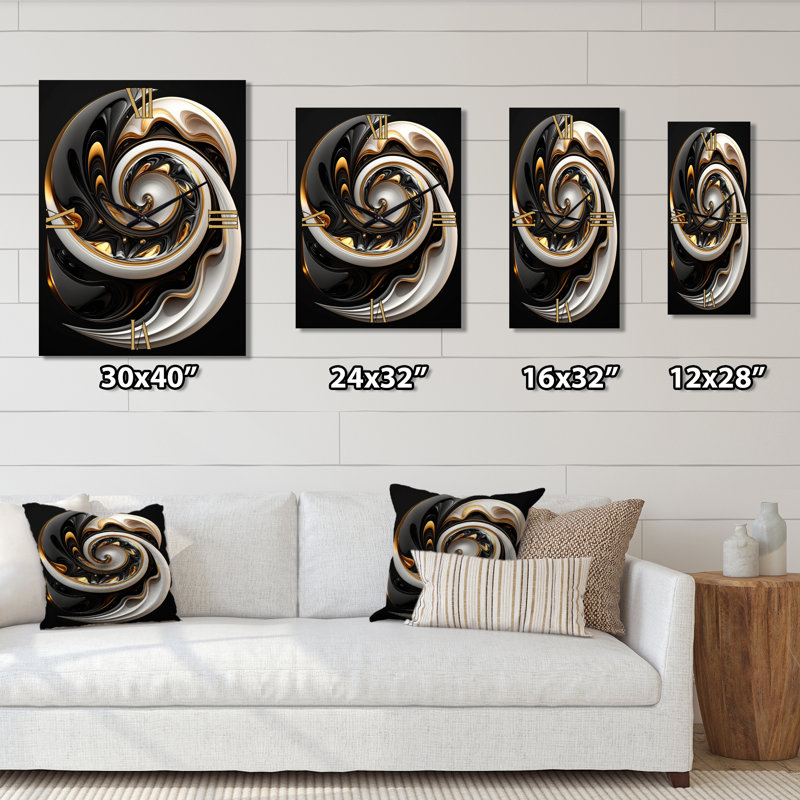 Horloge murale moderne, H 32 po x l 24 po x P 1 po
