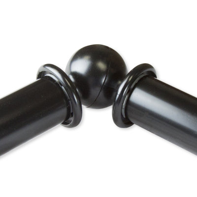 Ensemble de tringle à rideaux simple et quincaillerie pour baie vitrée à 4 côtés Solon