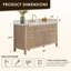 Lala 60" Single Bathroom Vanity with Grain White Engineered Stone Countertop without Mirror-1702707000