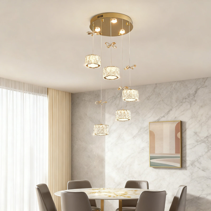 Lustre en cristal à 5 lumières Modern