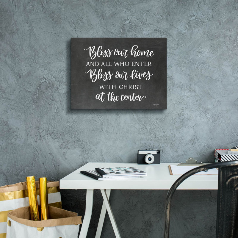 «Bless Our Home» par Imperfect Dust, art mural sur toile, H 12 po x l 16 po x P 0,75 po