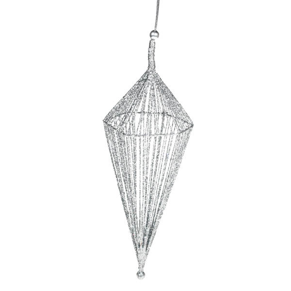 Metal Finial Ornament, 67cm H x 25cm W x 5cm D, Silver