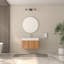 Meuble-lavabo de 30 po avec lavabo et lavabo intégré, fixé au mur en couleur, minimaliste moderne pour les petites salles de bain, conception d'espace, lavabo, armoire en contreplaqué, poignées, installation rapide - bricolage - installation-581972784