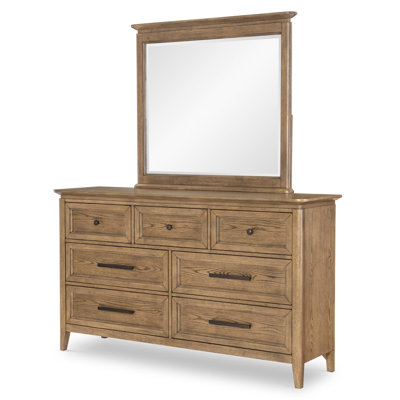 Commode traditionnelle Beacon Hill de 66 pouces de large en bois massif sélectionné, couleur orge poudrée