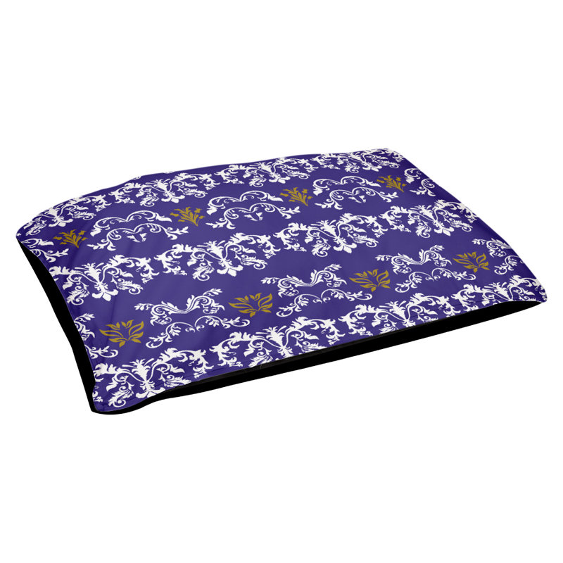 Lit pour chat Houston Houston, Taille petite - L 19,5 po x l 29,5 po, Mauve / blanc / jaune / noir