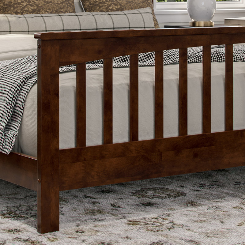 Brooklyn Foundation Bed with Matching Footboard, King, Walnut
