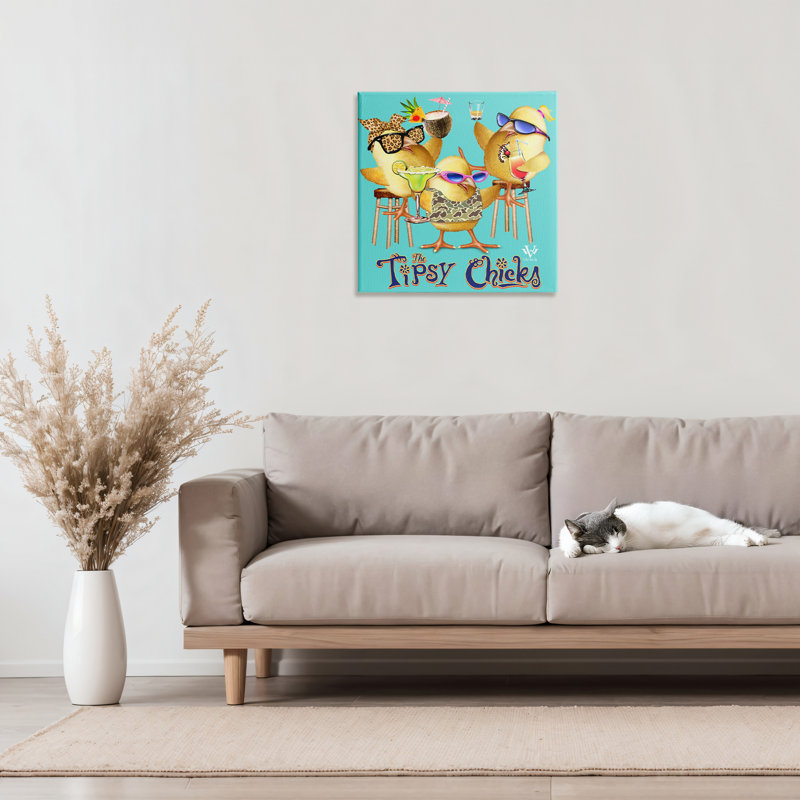 «Tipy Chicks Groovy Canvas», conception de Jim Baldwin, H 17 po x l 17 po