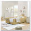 Lit plateforme tapissier simple avec tête de lit mignonne en forme d'oreille de lapin-1770478732