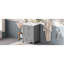 Meuble-lavabo autoportant gris Valerio de 24 po avec lavabo en céramique, tablette de porte à deux couches et rangement facile pour deux espaces de rangement de style transitionnel de 24 po, conception à fermeture en douceur et attrait moderne-121114251