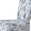 Fauteuil d'appoint style campagne française - Fauteuil d'appoint classique en velours bleu toile-1466788735