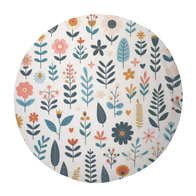 Tapis tressé à fleurs