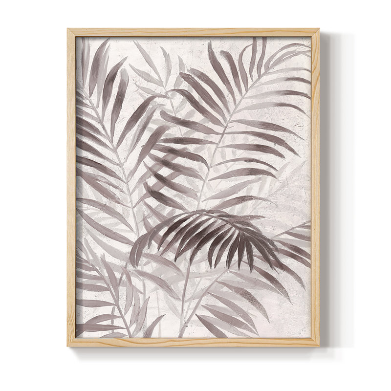«Inverted Island Palms I», reproduction encadrée - bois massif, H 11 po x l 9 po