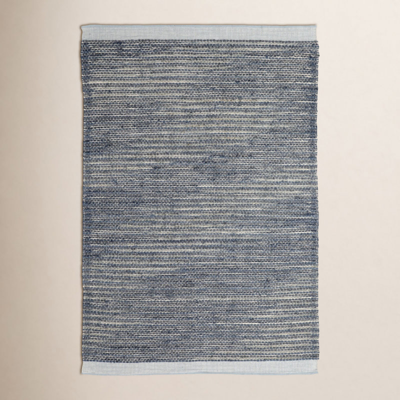 Vanora Striped Area Rug in Blue, Rectangle 7'6" x 9'6"