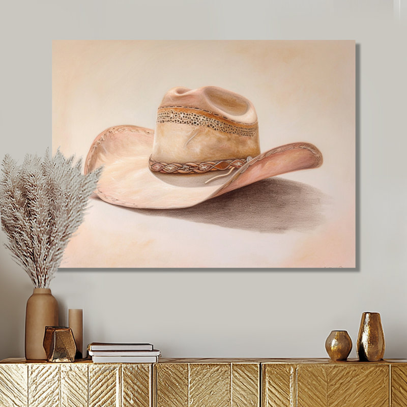 Cowboy Hat - Cowgirls, art mural, Toile tendue, H 34 po x l 44 po