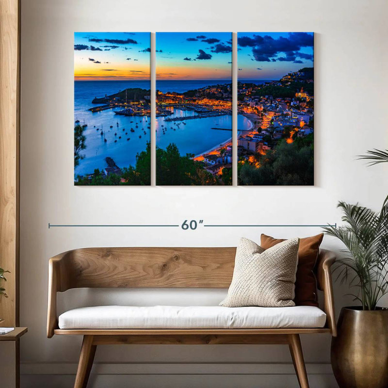 Gillard Port De Soller Twilight, H 32 po x l 50 po