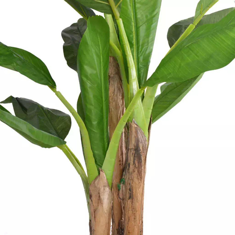 Artificial Tree with Pot Faux Banana Tree Fake Banana Tree 59.1" Green, 68.9"