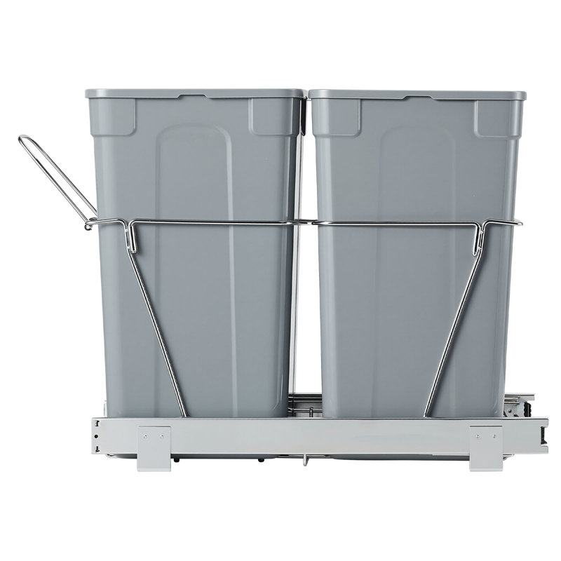 Double poubelle escamotable 27QTx2, 13,5 gallons