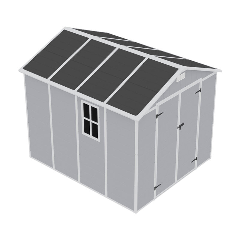 Grey Plastic Outdoor Storage Shed