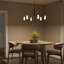 Lustre à six lumières avec abat-jour en verre Mack-127380315-131120715