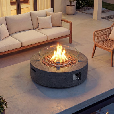 Langport Concrete Propane Fire Pit Table
