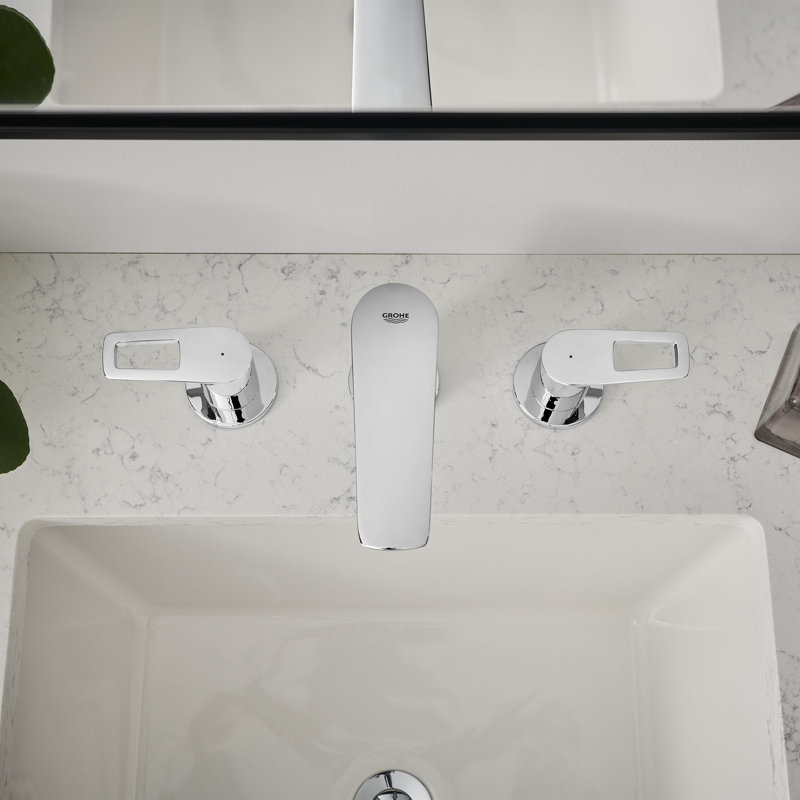 BauLoop Widespread Bathroom Faucet with Drain Assembly