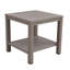 Table de bout en aluminium avec tablette