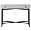 Table d'appoint Modern Living - taupe, métal noir, option de rangement taupe avec poignées et tiroir en métal, pour vestibule, l 42,5 po x P 12 po x H 32,5 po