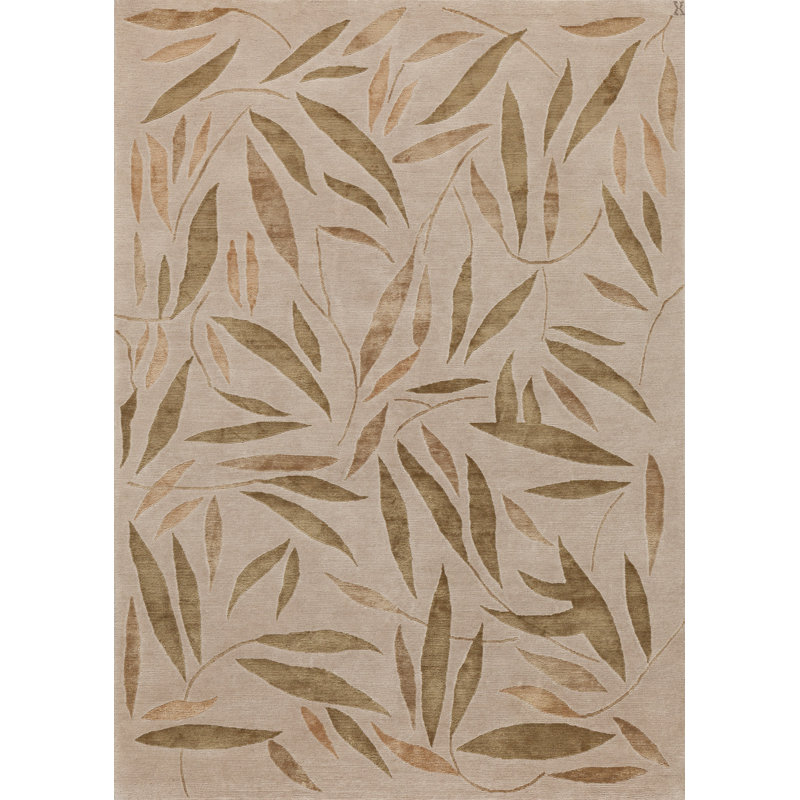Ceylon Floral Area Rug in Light Copper/Tan, Rectangle 9' x 12'