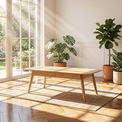 Table basse à 2 tiroirs YESWOOD l 39,37 po x P 19,69 po x H 17,72 po