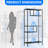 Tall bookcase with 4 open Compartments and Metal Legs