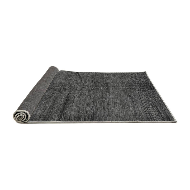 Tapis oriental gris à la machine, Carré 6 pi