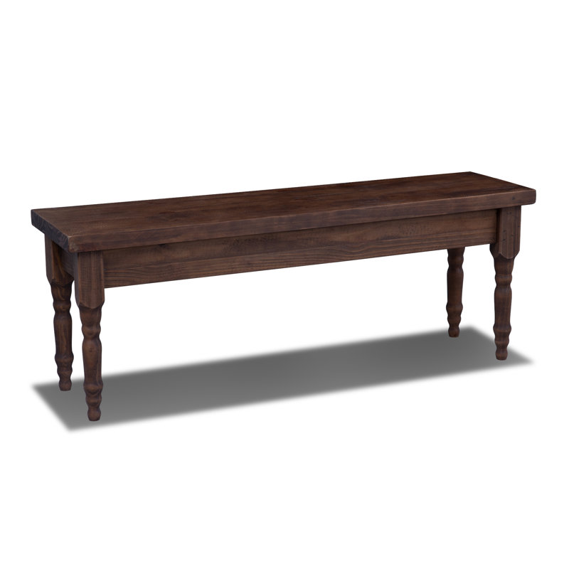 Valerie Solid Wood Bench, Noyer rustique