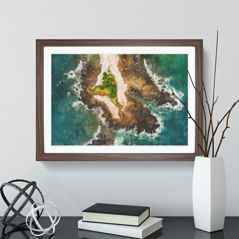 Samara in Costa Rica - Picture Frame Graphic Art, Walnut Framed, 36cm H x 48cm W x 2cm D