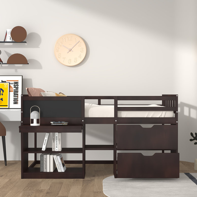 Lit mezzanine simple Herley Kids, Espresso