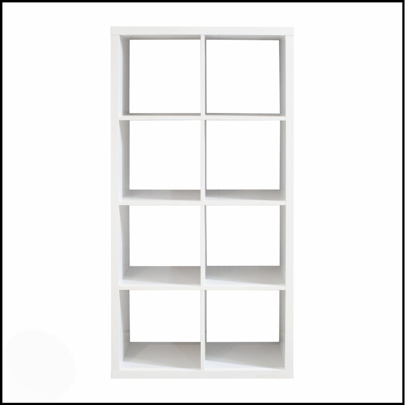 Organisateur intelligent à 8 cubes avec tablettes ouvertes à l'arrière, rangement polyvalent et peu encombrant pour toute pièce