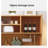 Scandinavian Solid Wood Storage Food Cabinet
