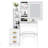 Vanity Desk with Sliding Mirror and Lights, Bedroom Dressing Table, Makeup Table with Drawers & Shelves, Hidden Storage Space