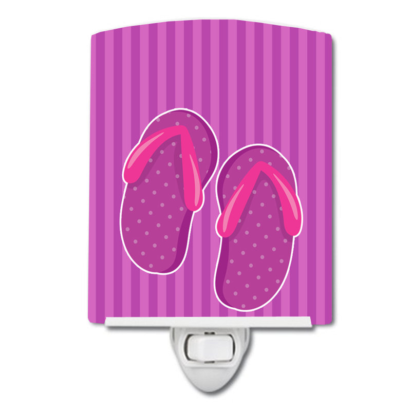 Beach Baby Flip Flops Ceramic Night Light
