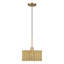 Luminaire suspendu feuille d'or antique 1 lumière Weavington-121436189