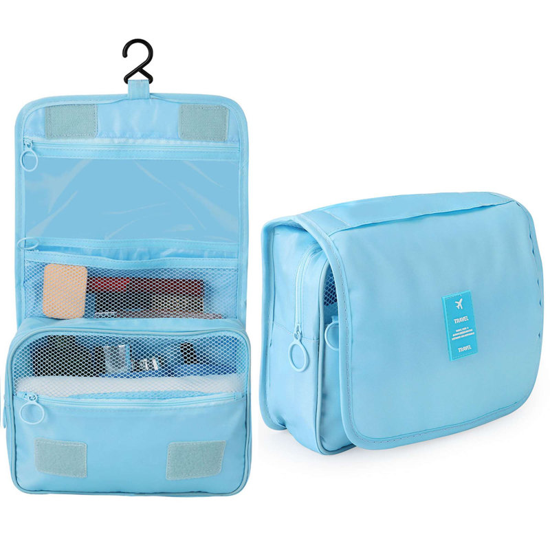 Trousse de toilette de voyage suspendue, Bleu