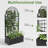 73"H×35"W Arch Metal Planter Box with Trellis with Wheels-907829505